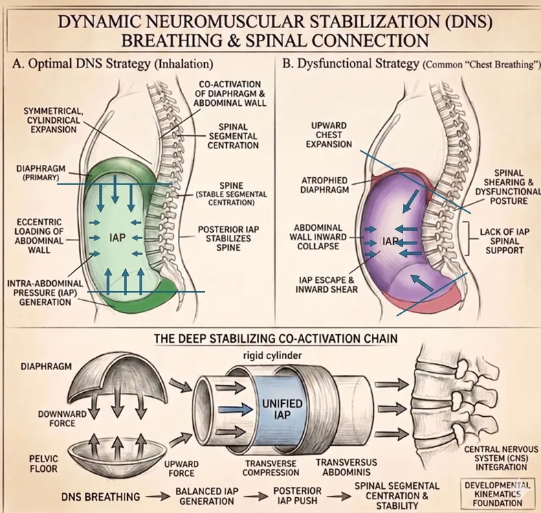 The breathing and spinal connection